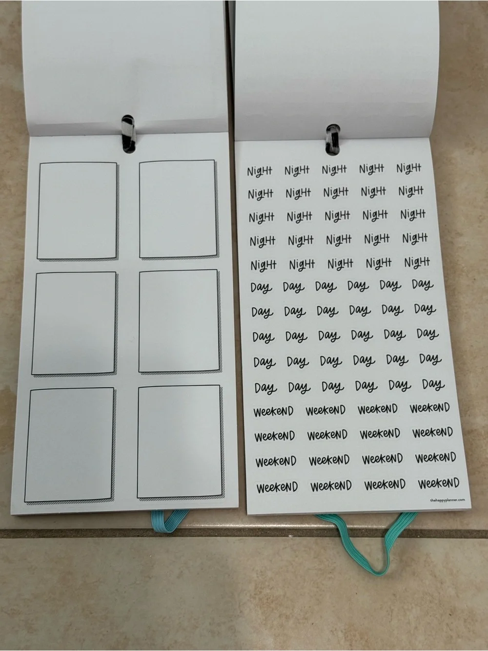 The Happy Planner Sticker Books - Black White Teal